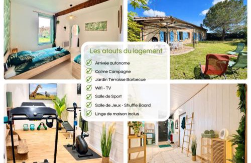 Verdun-sur-Garonne Villa | " Verdun Paradise " Jardin - Salle de Sport - Salle de Jeux