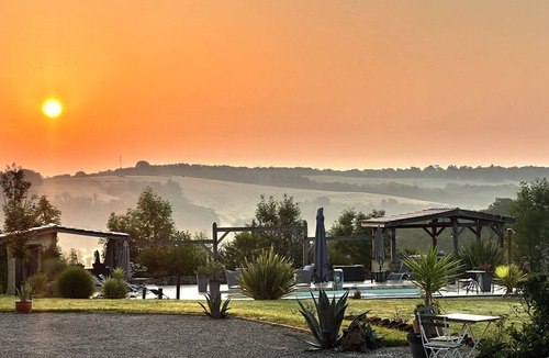 Saint-Justin Cottage | Villa at Bel-Endroit — Elegant Retreat with Terrace, Pool and Views of lake