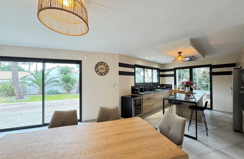 Bretignolles-sur-Mer Villa | Villa Pinède: 800m from Beach, Private Jacuzzi, Pine Forest, Sleeps 8