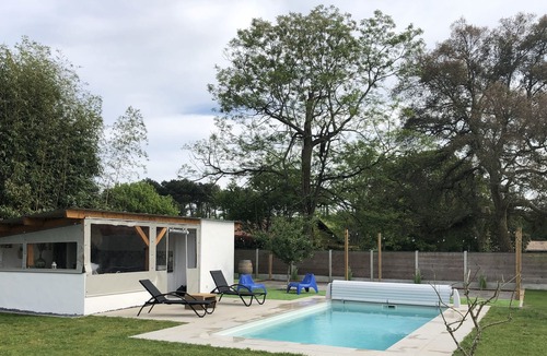 Saubion House | Villa with swimming pool and petanque court: large exterior not overlooked