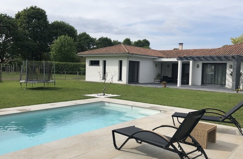 Saubion House | Villa with swimming pool and petanque court: large exterior not overlooked