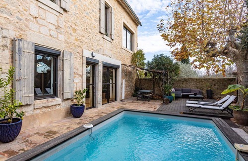 Jonquieres-Saint-Vincent House | Wonderful private villa for 8 people with WIFI, private pool, TV, terrace and pets allowed