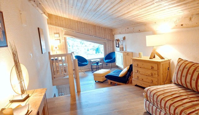 1-bedroom apartment with mezzanine in Megève, balcony & pets allowed