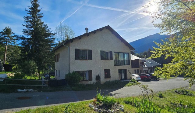 70-square-meter two-bedroom apartment on the garden level