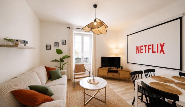Appart 6pers Cinéma - Proche centre ville- stationnement gratuit