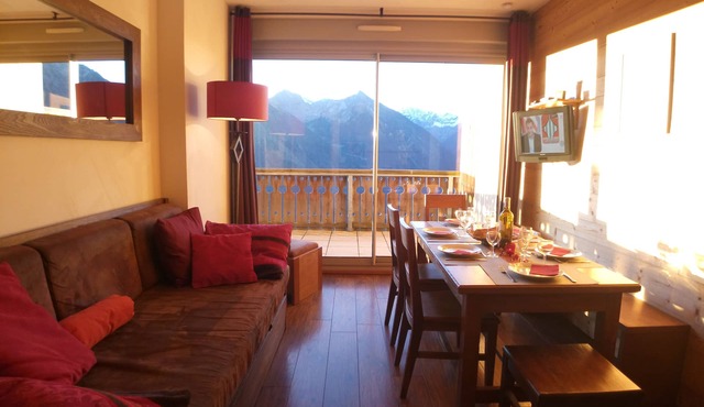 Beau T2 Cabine, Prestige residence, Mountain view, Foot slopes, Swimming pool, Sauna .