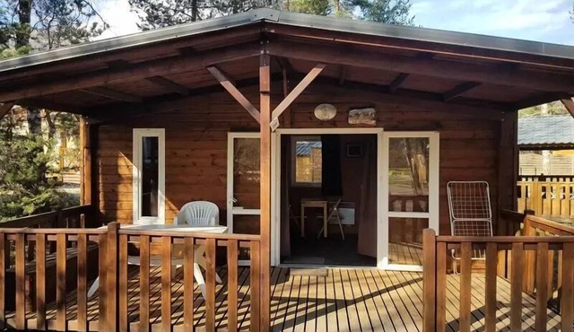 Camping-Caravaneige l'Iscle de Prelles * - Chalet Comfort Type Modulo 18 - 18 m2/1 bedroom - Covered terrace 15 m2 4 people