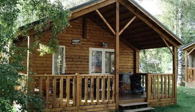 Camping-Caravaneige l'Iscle de Prelles * - Chalet Grand Confort Type Modulo 28 - 28 m2/2 bedrooms - Covered terrace 15 m2 6 people