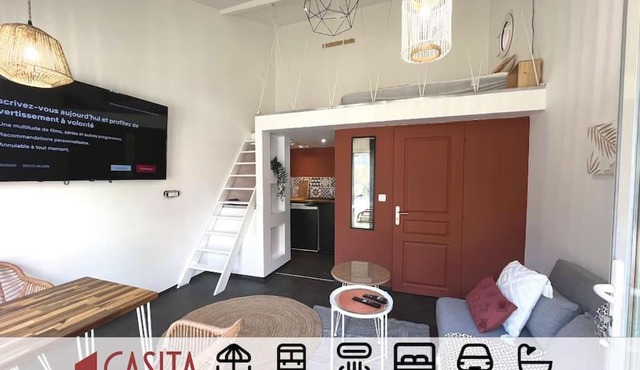 Casita: maison duplex +parking/terrasse/Netflix