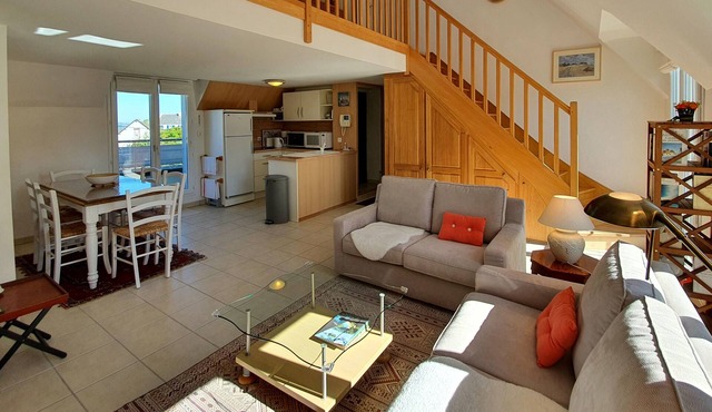 Duplex Villa Porspol - Terrace with sea view