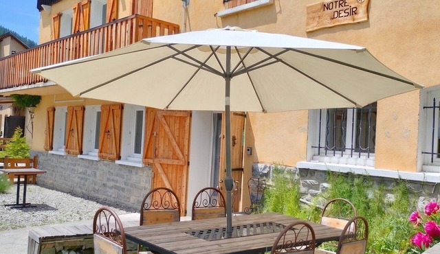 Gîte 'Notre Désir' with Mountain View, Private Terrace and Wi-Fi