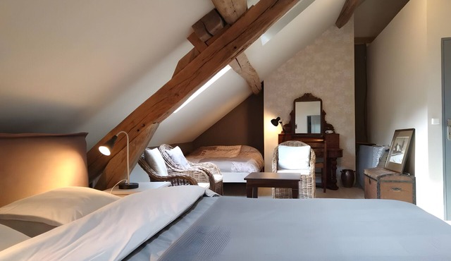 Guest Room 'La Fosse Bleue, Sanglier' with Shared Terrace and Wi-Fi