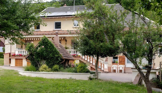 Holiday Apartment "Gite Béthanie" with Mountain View, Private Wooden Terrace & Wi-Fi