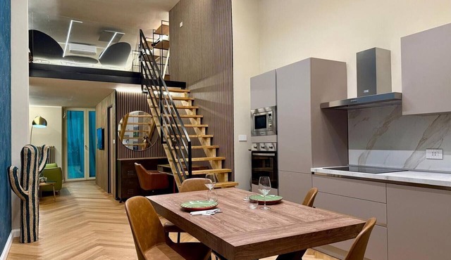 Loft in Turin with Balcony, Wi-Fi, and Air Conditioning