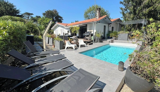 Luxury Villa in Bidart – Swimming Pool & Pavillon Royal Beach Within Walking Distance
