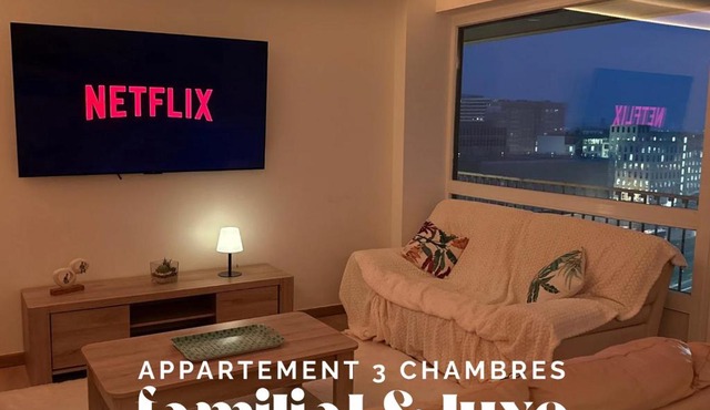 Magnifique appartement 6 personnes Gare de Nancy avec parking