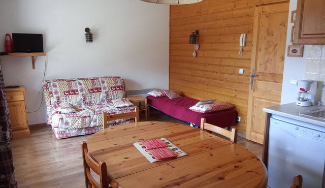 Studio cabin 4 pers, mountain view, ski access