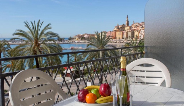 Studio climatisé à Menton, face mer - FR-1-196-208