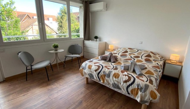 Studio climatisé 30 m2 à 2 min de Colmar
