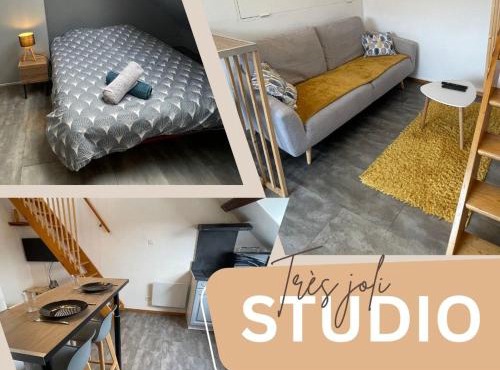 Studio mezzanine - 5 min gare et centre - Parking gratuit