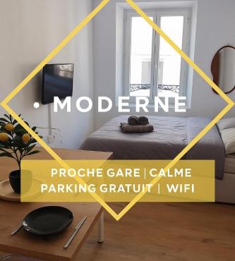 Studio Neuf et Moderne St-Dié - Calme - Wifi - 2 min Gare - Parking Gratuit Proche