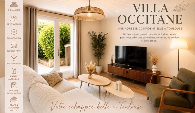 Villa Occitane - Elegant 6 Bedroom House with Garden