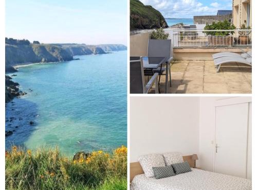 Vue mer avec terrasse- face à la plage et au sentier de rando