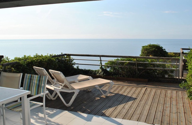 Seaview terrace apartment in Cap d'Ail, sleeps 4-5, 5 minutes from Monaco